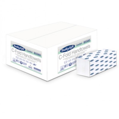  Pacco da 153 asciugamani piegati a C goffrato micro Comfort BulkySoft 82481