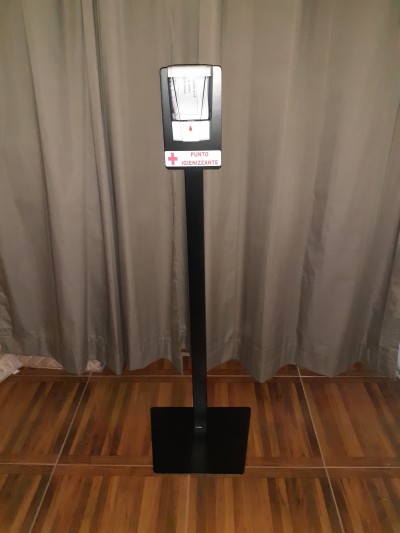 PIANTANA IN METALLO VERNICIATO PER DISPENSER AUTOMATICO DA 700 ML PER SAPONE LIQUIDO E GEL IGIENIZZANTE NON INCLUSO HIDA001