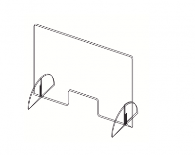 Schermo da banco anti-contaminazione 75X65cm-81028 IN ARRIVO IL 22/05