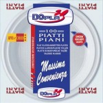 Piatti piani linea plastica DOpla - bianco - Ø 20,5 cm - 01234 (conf.100) 