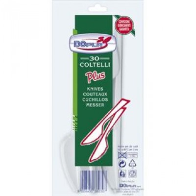 Coltelli linea plastica Dopla - bianco - 03035 (conf.30) 