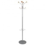  Appendiabiti Alba - Vienna - grigio e legno - 4+4 appendini - 175 cm - 38 cm - PMVIENA 