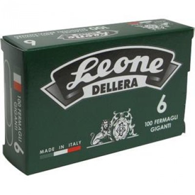 Fermagli zincati Leone Dell'Era - Punte rotonde - N 6 - 58 mm - FZ6 (conf.100) 