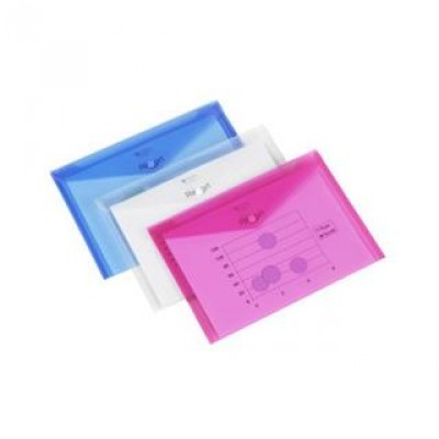 Busta con bottone Ice Rexel - Semplice - con bottone - A4 - trasparente - 2101660 (conf.5)