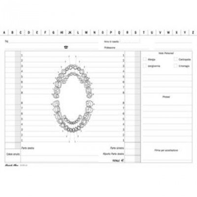 Schedario dentisti Semper Multiservice - 17x24 cm - 155800000 (conf.100) 