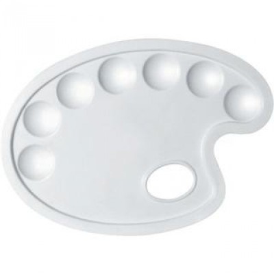 Tavolozza ovale CWR - bianco - 17x24 cm - 184 