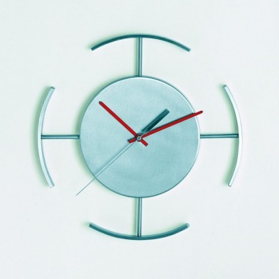 Station Mir orologio moderno in acciaio con movimento al quarzo 30 x 30 cm