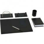 Set Da Scrivania Classico In Similpelle Orna - Nero - 22028Mu1000 