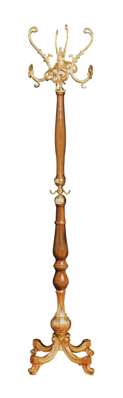 APPENDIABITO IN OTTONE CON ASTA IN LEGNO 