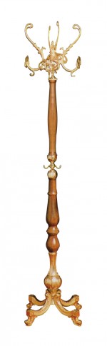 APPENDIABITO IN OTTONE CON ASTA IN LEGNO 